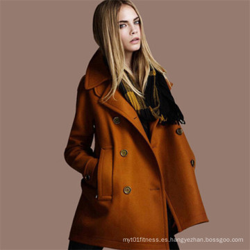 Venta al por mayor de invierno lana damas Overcoat Designs (50227)